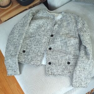 Lafayette 148 New York Gray Tweed Jacket